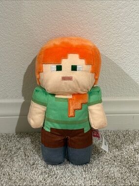 NWOT Minecraft Plush Doll - Orange Hair, Green Shirt